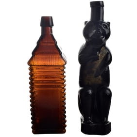 Antique Brown Glass Bottles