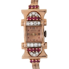 Hamilton Gemstone and 14K Watch