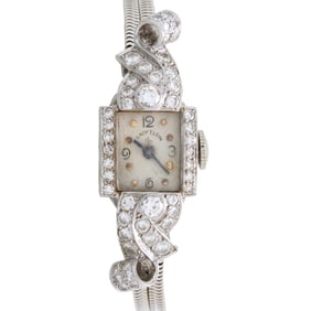 Elgin Diamond and 14K Watch