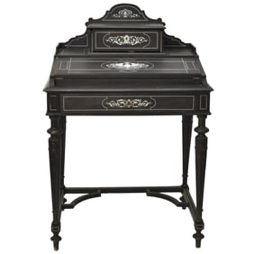 19th Century Ebonized Inlaid Cabinet