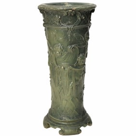 Antique Terra Cotta Umbrella Stand