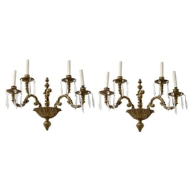 Gilt Brass Wall Sconces