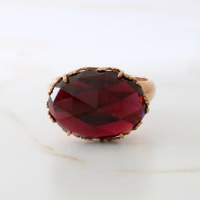 Garnet and 14K Ring