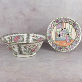 Chinese Rose Medallion Porcelain Pieces