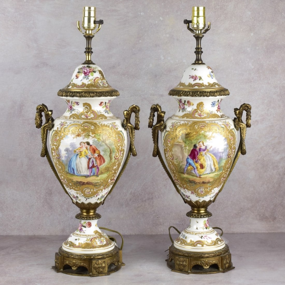 Rococo Style Porcelain Table Lamps (1 of 9)