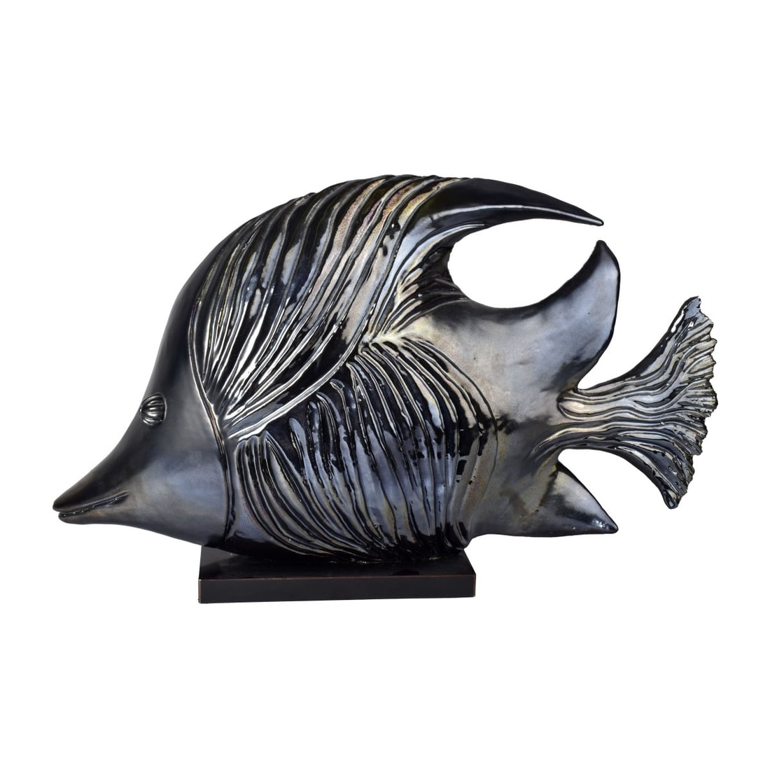 Large Italian Ceramic Fish Sculpture by P. Granchi (1 of 6)