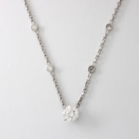 Cartier / GIA Diamond and 18K Necklace