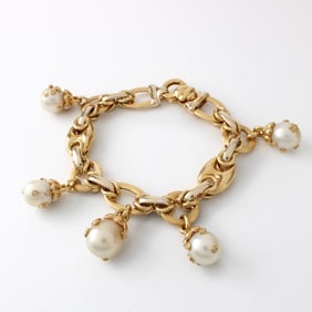Pearl, Diamond and 18K Bracelet