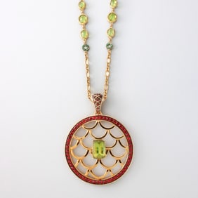 John Hardy Gemstone and 18K Necklace