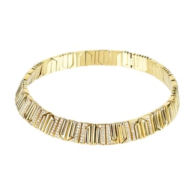 Bulgari style Diamond and 18K Necklace