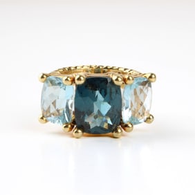 David Yurman Topaz and 18K Ring