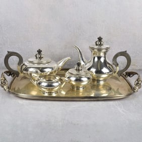 Alphonse La Paglia Sterling Silver Tea Set