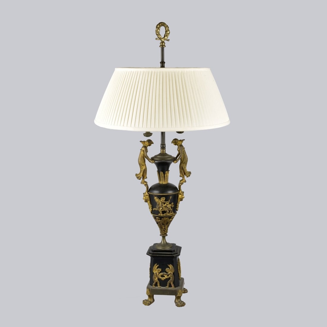20C French Empire Style Gilt Bronze Lamp (1 of 7)