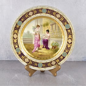 19/20th Century Royal Vienna Hand-Painted Cabinet