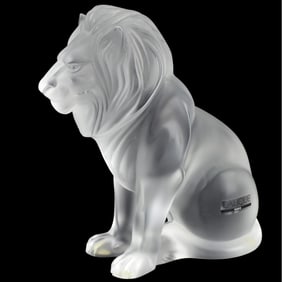 Lalique "Bamara" Lion Sculpture