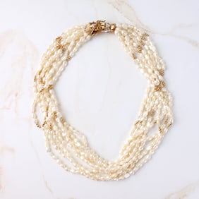 Pearl and 14K Necklace