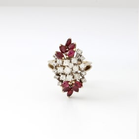 Diamond, Ruby and 14K Ring