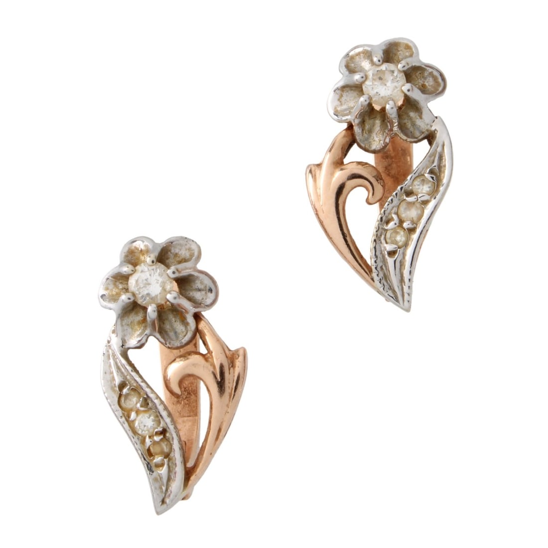 Russian Diamond and 14K Earrings (1 of 2)