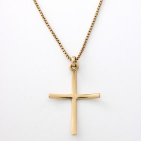 18K Cross Pendant Necklace