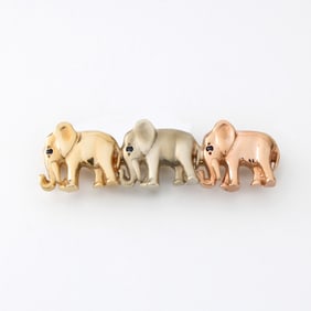 14K Elephant Pin