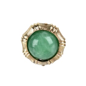 Chrysoprase and 14K Ring