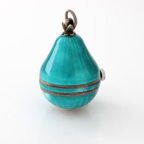 Deco Eterna Enamel Bell Pendant Watch