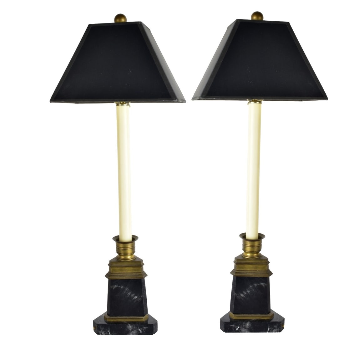 Vintage Brass Candlestick Table Lamps (1 of 5)