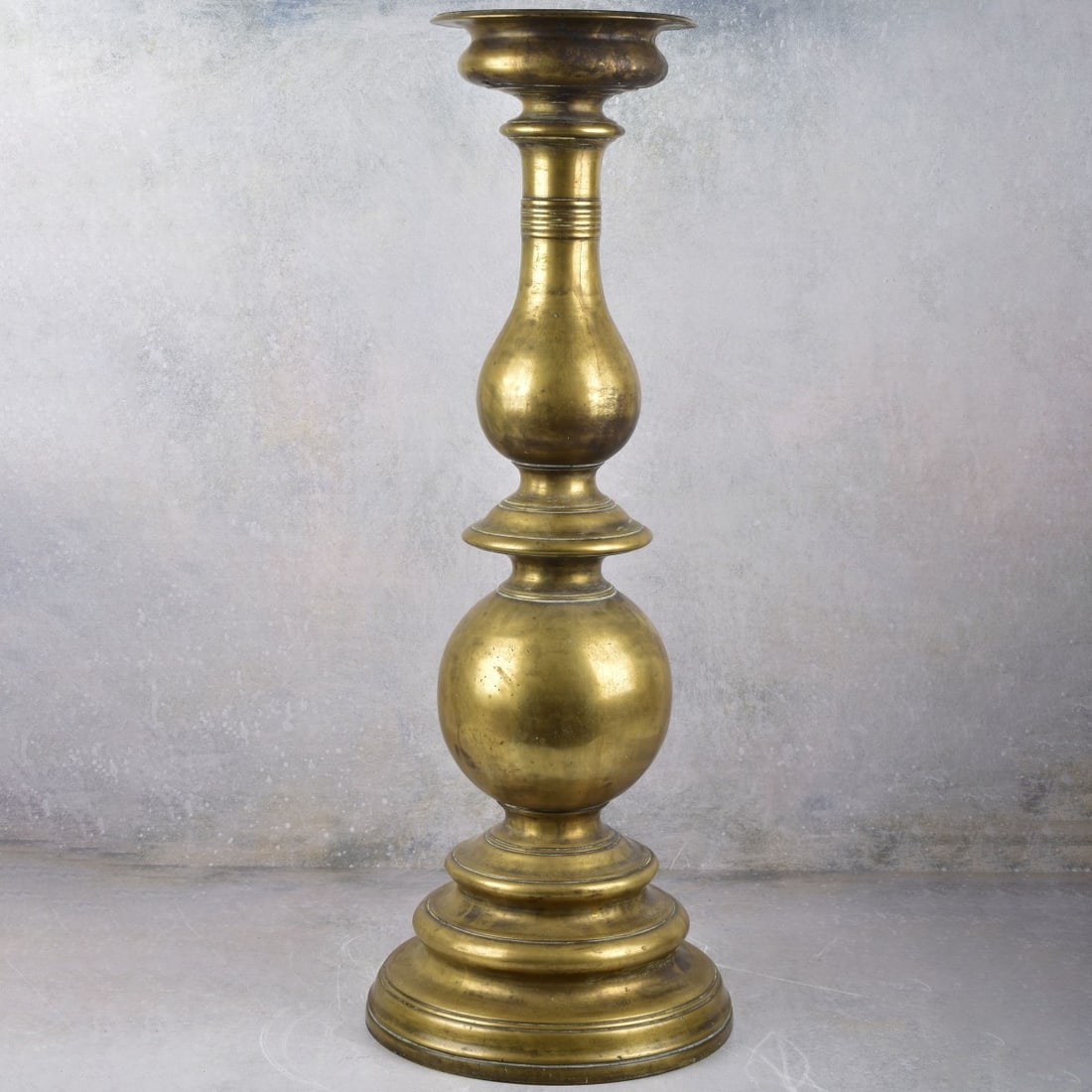 Monumental Vintage Brass Candlestick (1 of 8)
