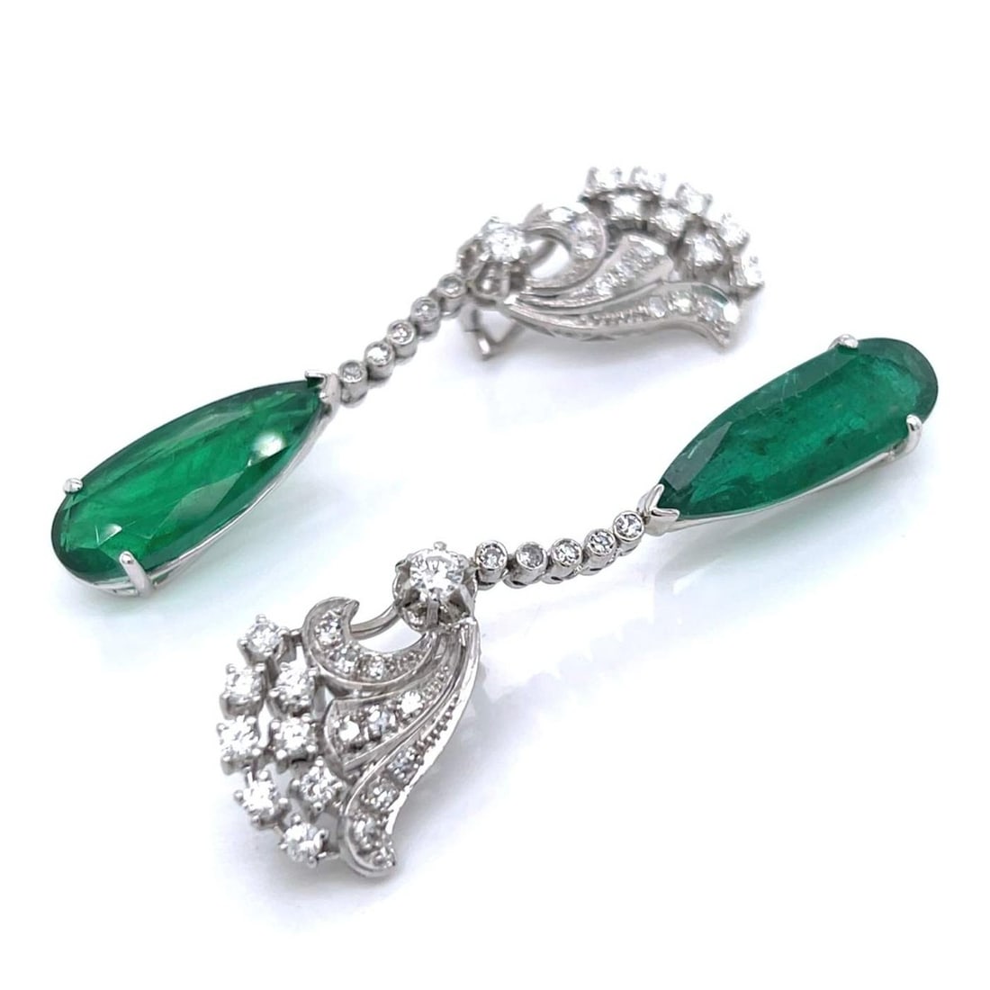 Emerald, Diamond and 18K Earrings (1 of 2)
