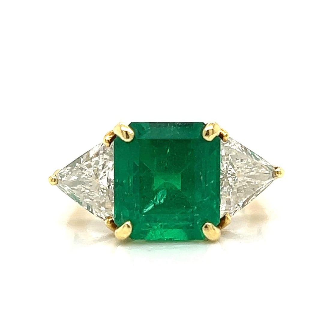 Emerald, Diamond and 18K Ring (1 of 4)