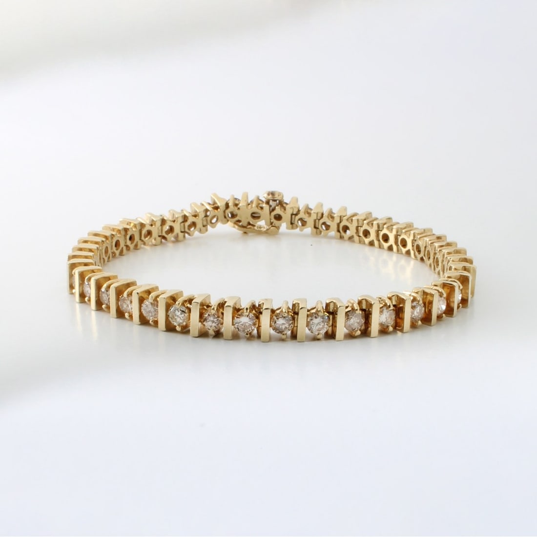 Diamond and 14K Tennis Bracelet (1 of 5)
