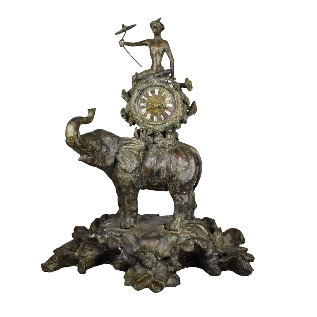 Large Maitland Smith Bronze Clock (1 of 4)