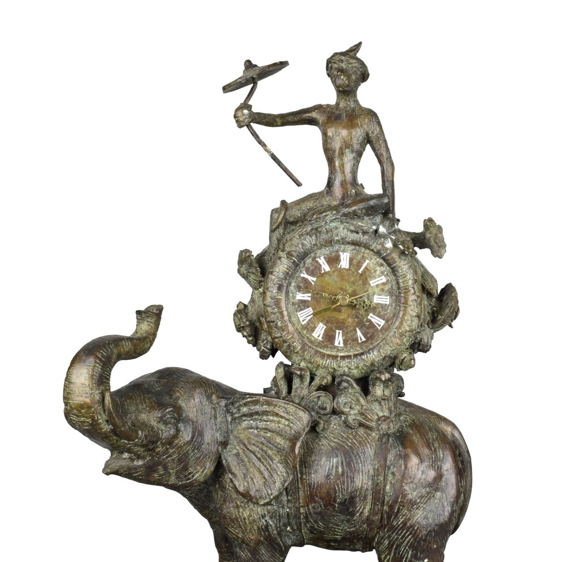 Large Maitland Smith Bronze Clock - 3