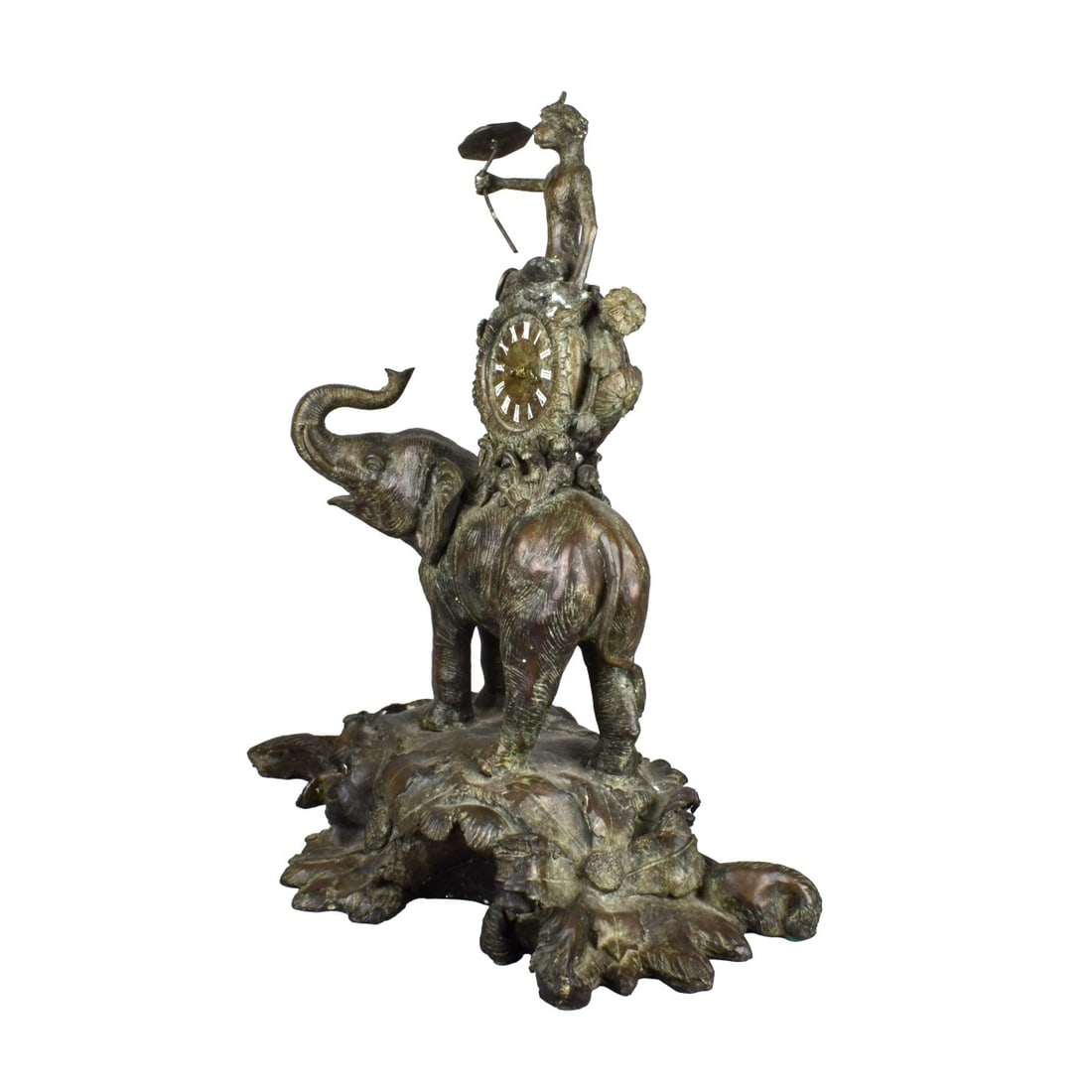 Large Maitland Smith Bronze Clock - 4