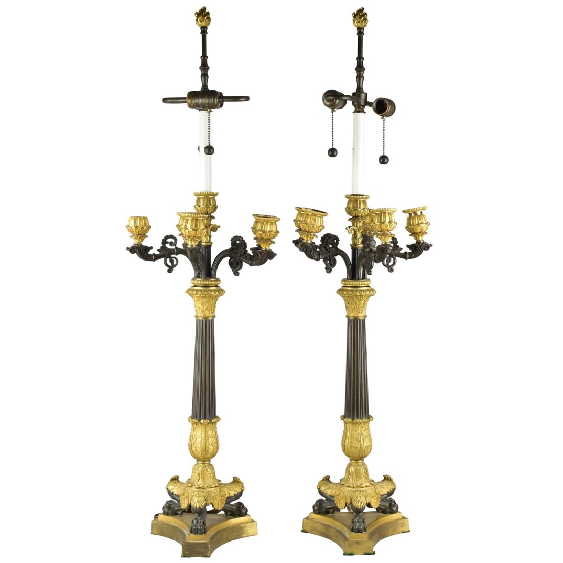 Pair of French Bronze Candelabra (1 of 9)