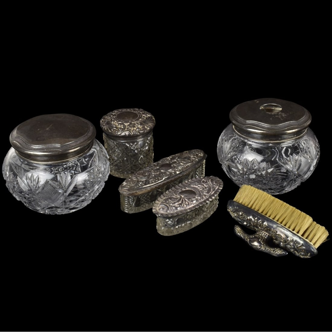 Crystal-Sterling Silver Dresser Pieces (1 of 5)