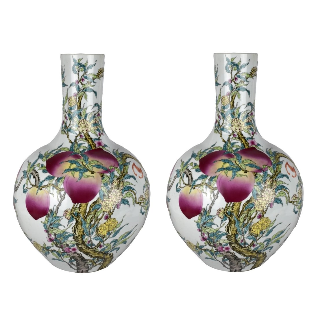 Large Chinese Famille Rose Vases (1 of 4)