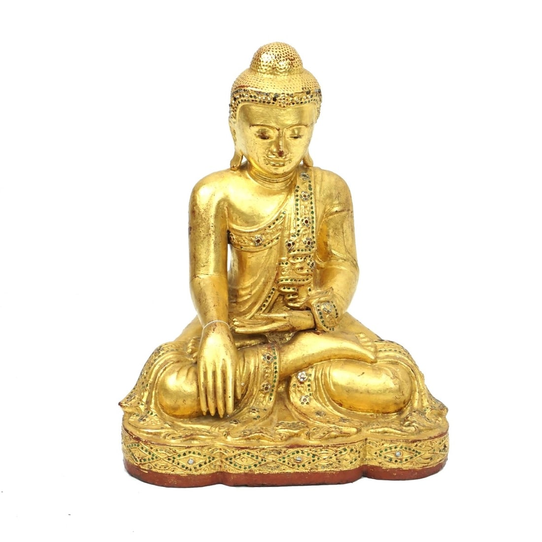 Thai Giltwood Carved Buddha Figure (1 of 2)