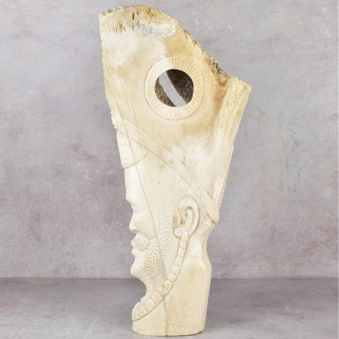 Exceptionally Large Carved Bone Figure - 3