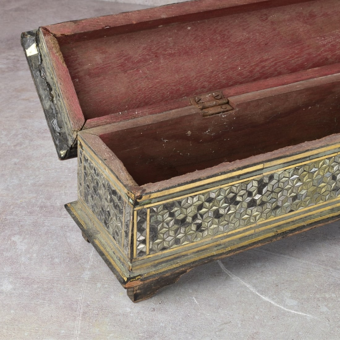 Antique Indian Rectangular Storage Box - 4
