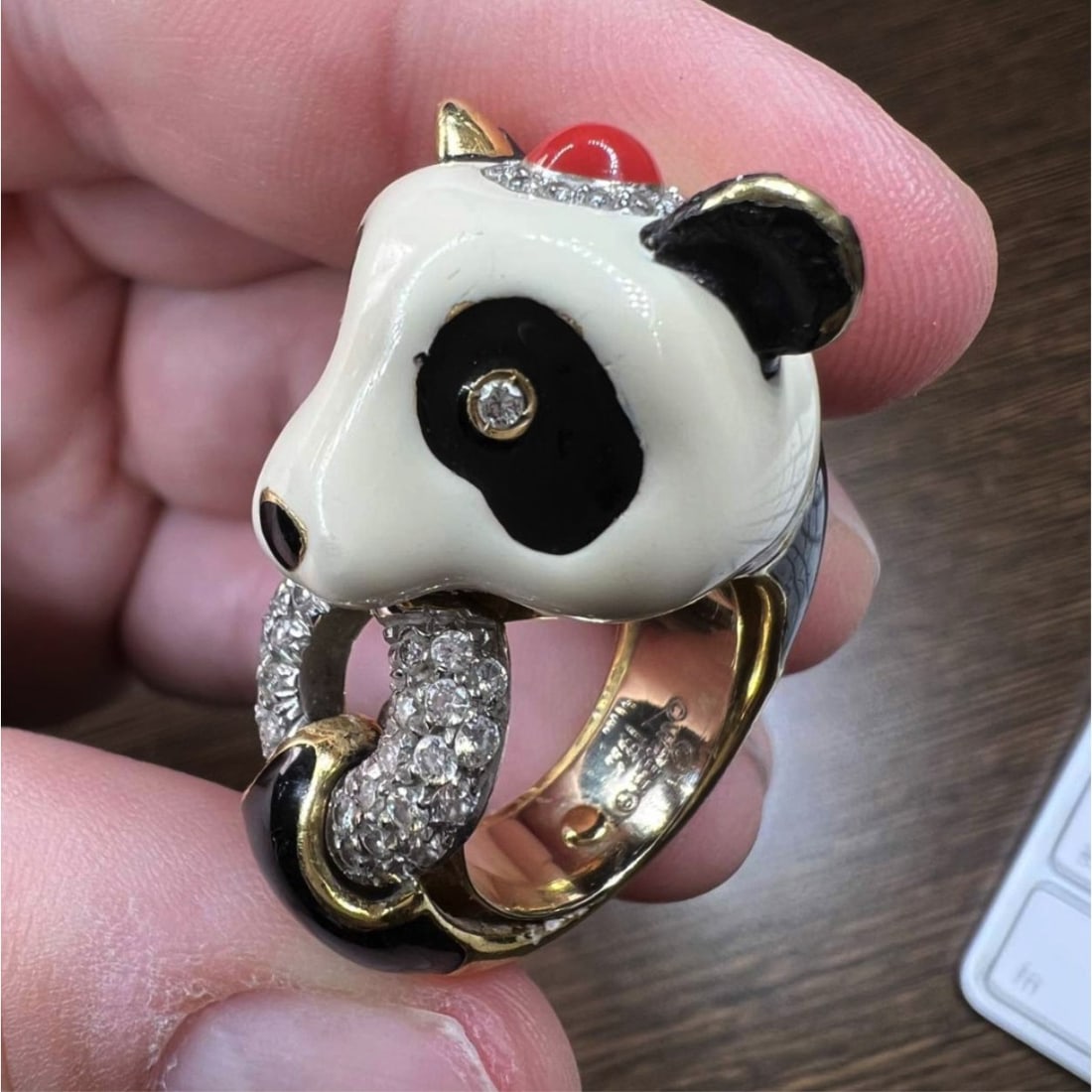 David Webb Panda Ring - 2