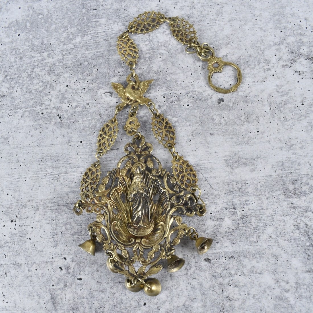 Spanish Colonial Gilt Silver Pendant (1 of 4)