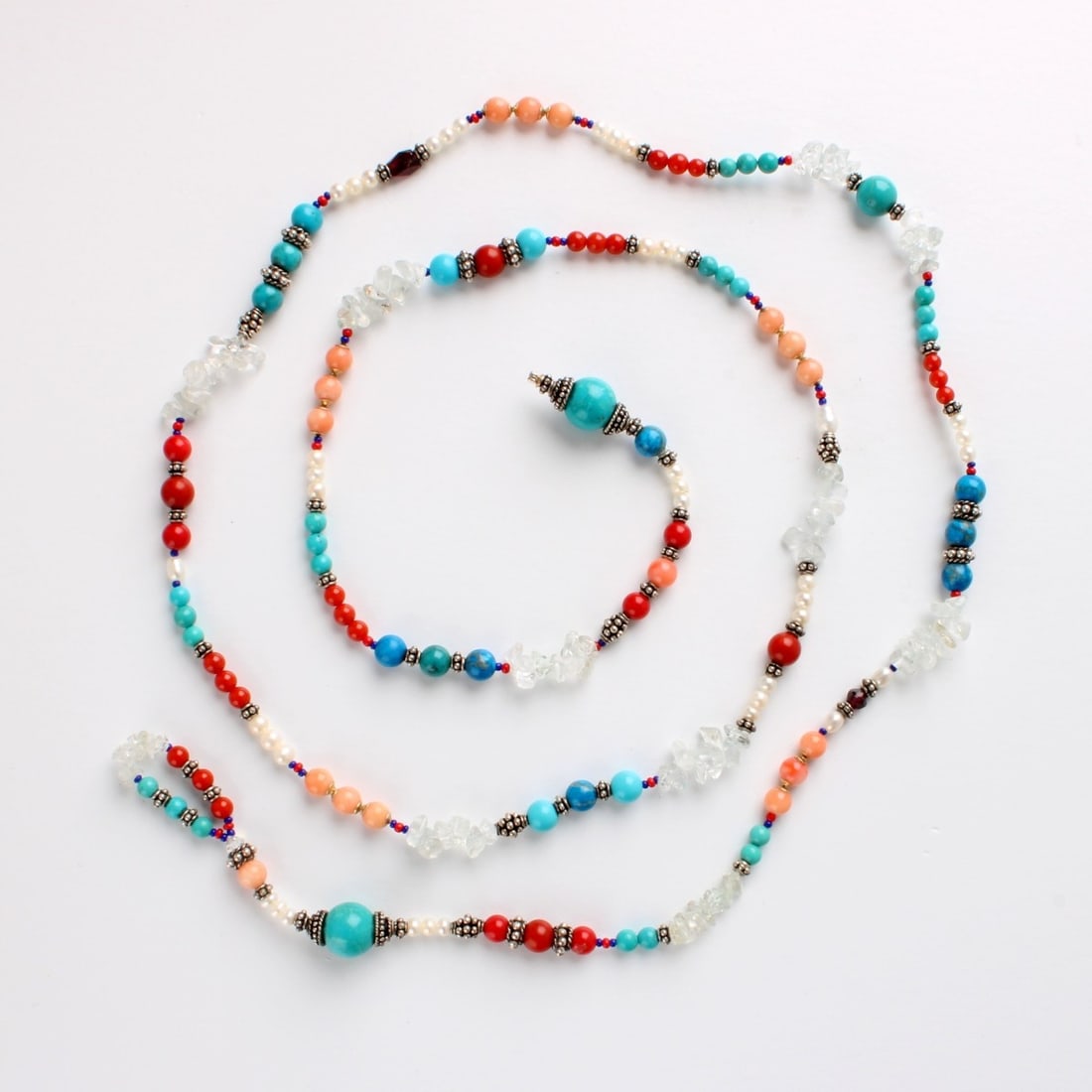 Hardstone and Silver Necklace - 2