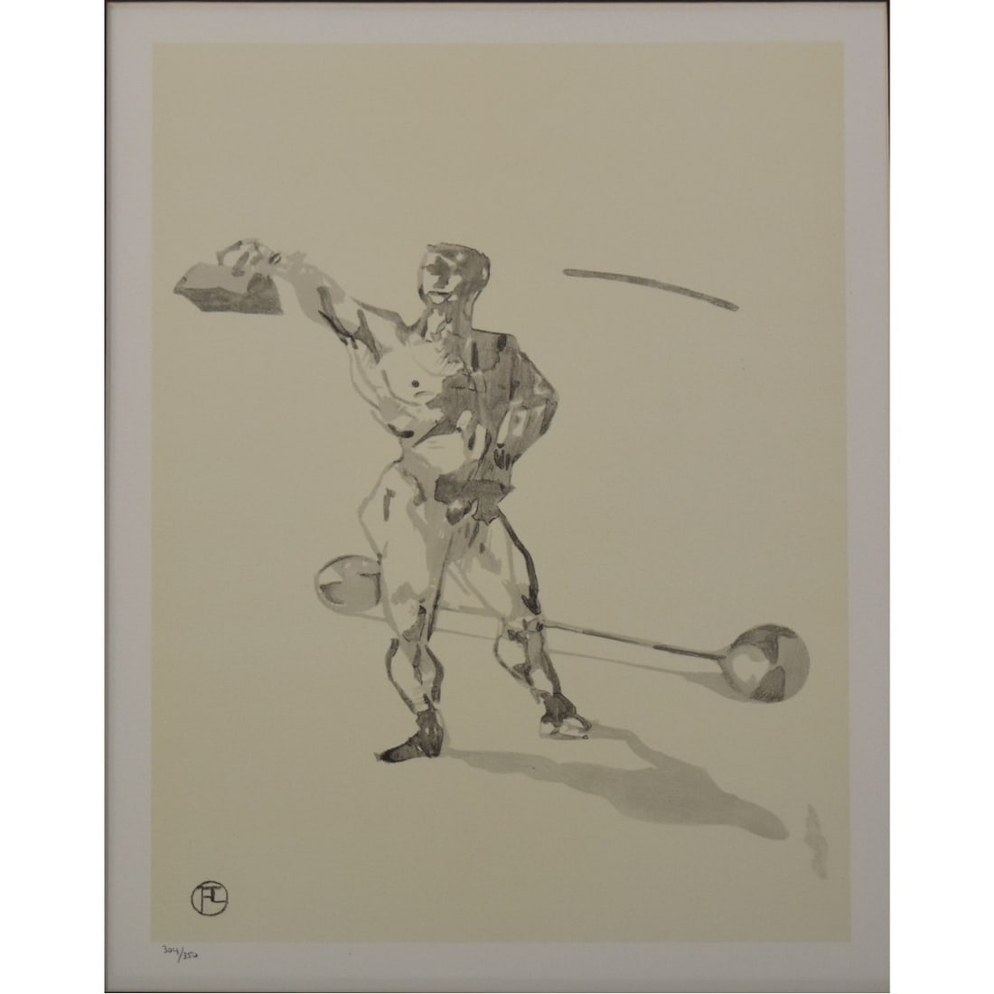 After: Henri de Toulouse Lautrec, Fr. (1864-1901): After: Henri de Toulouse Lautrec, French (1864-1901) "The Circus" Lithograph Framed and Numbered "304/350". Image area measures: 13" H, 9-1/4" W, frame measures: 21-1/2" H, 18-1/2" W. Kodner