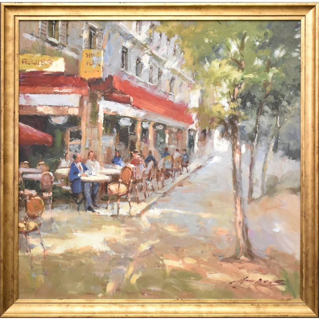 Oil on Canvas of a Parisian Cafe (1 of 7)