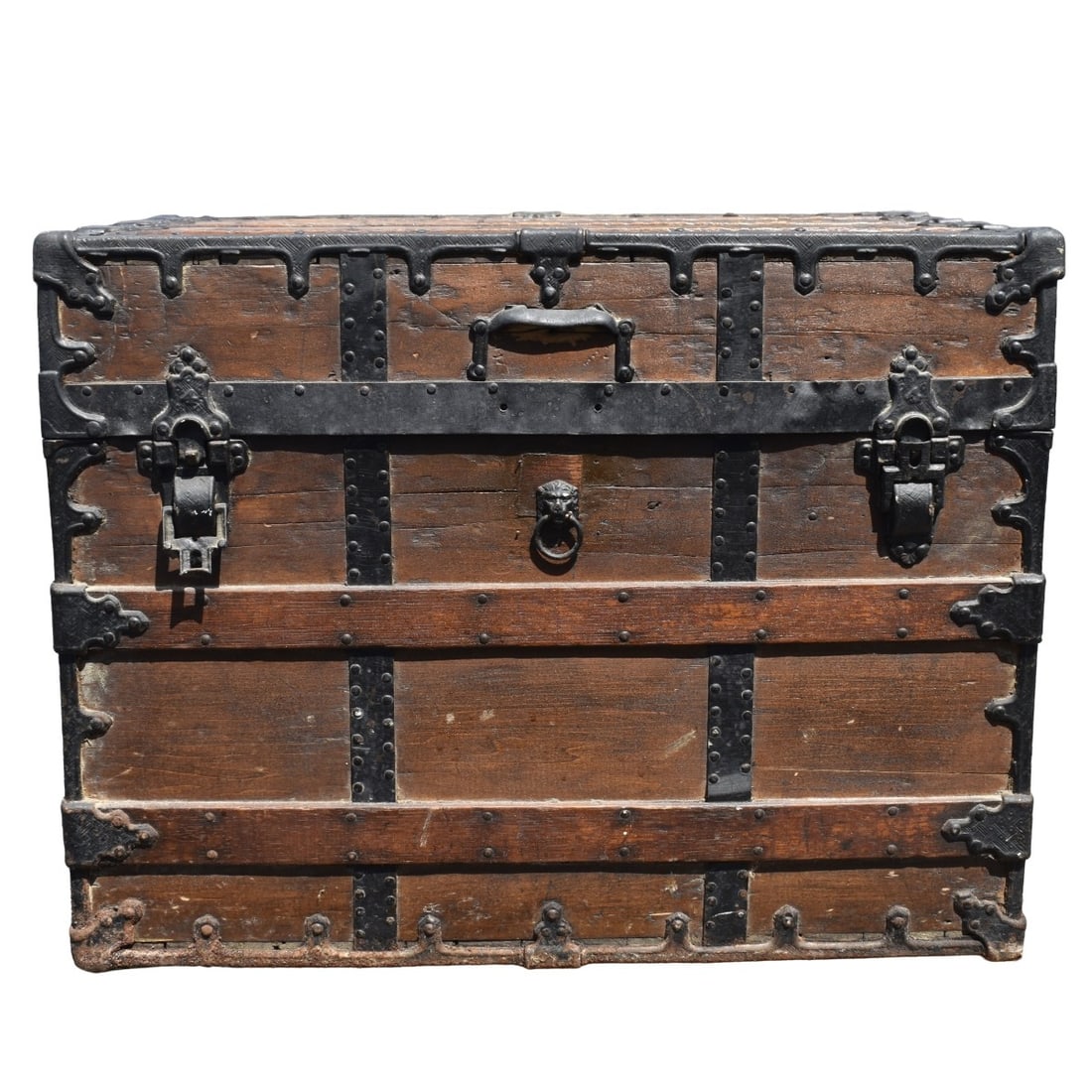 Antique Wood and Metal Steamer Trunk (1 of 9)