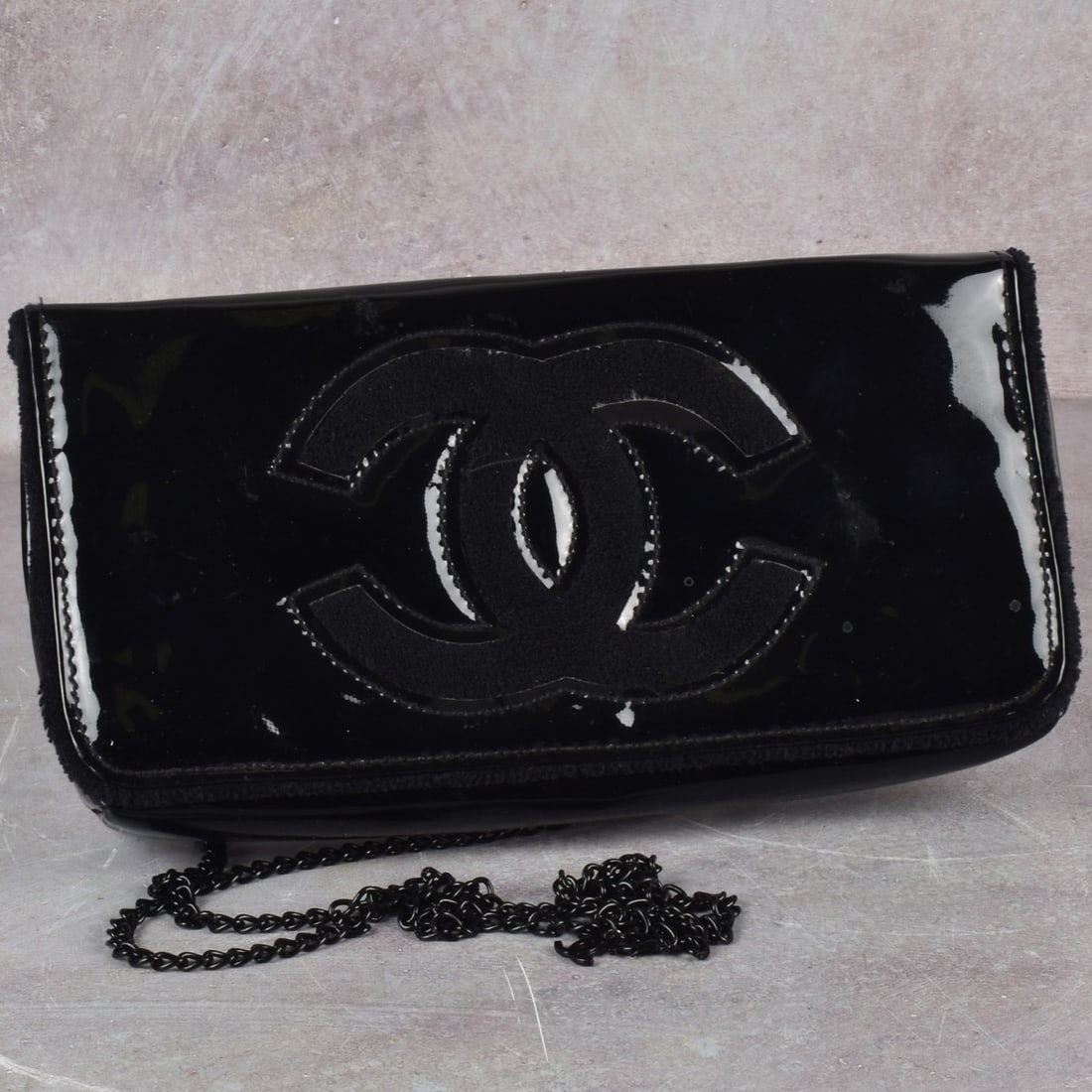 Replica Chanel Black Vinyl Bag (1 of 9)