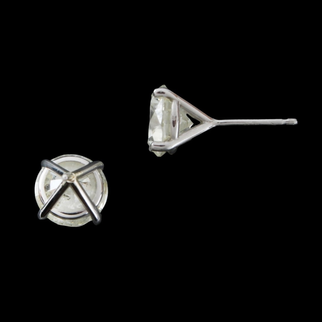 Diamond and 14K Ear Studs - 2