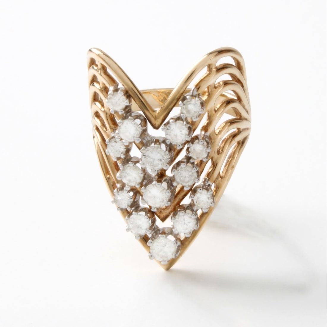 Diamond, Platinum and 14K Ring (1 of 4)