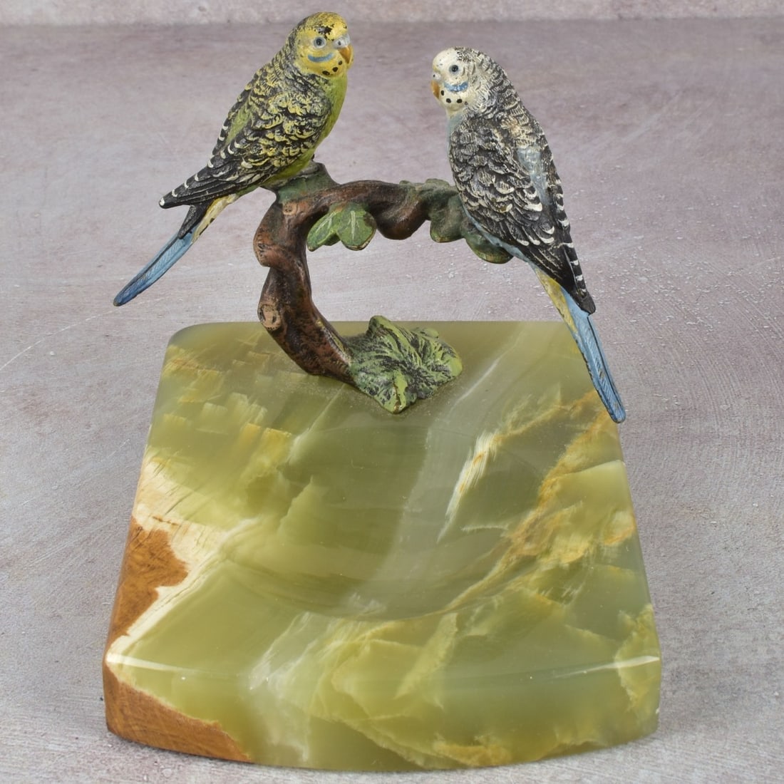 Antique Cold Painted Pair of Parakeets (1 of 8)